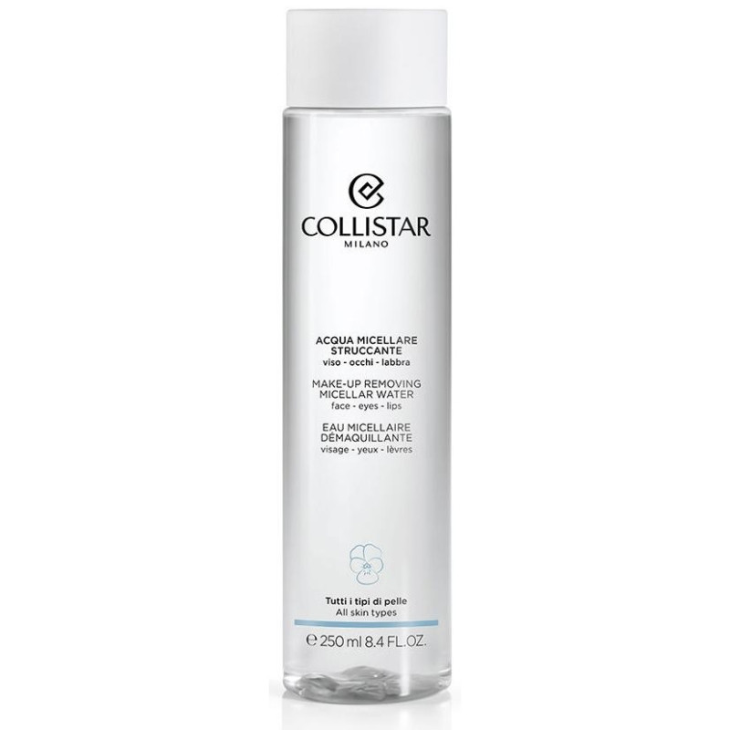 Agua Micelar Desmaquillante Rostro Ojos Labios 250ml - Collistar