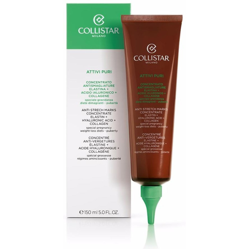 Attivi Puri Concentrado Antiestrías Elastina + Ácido Hialurónico + Colágeno 150 ml - Collistar