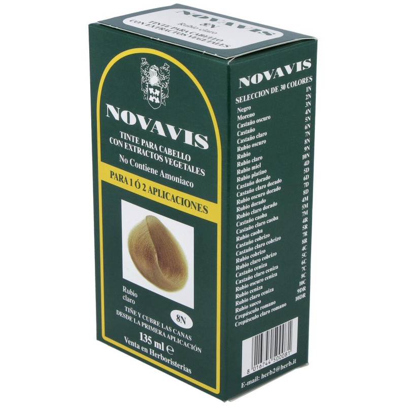 Tinte Novavis 8N Rubio Claro 120Ml.