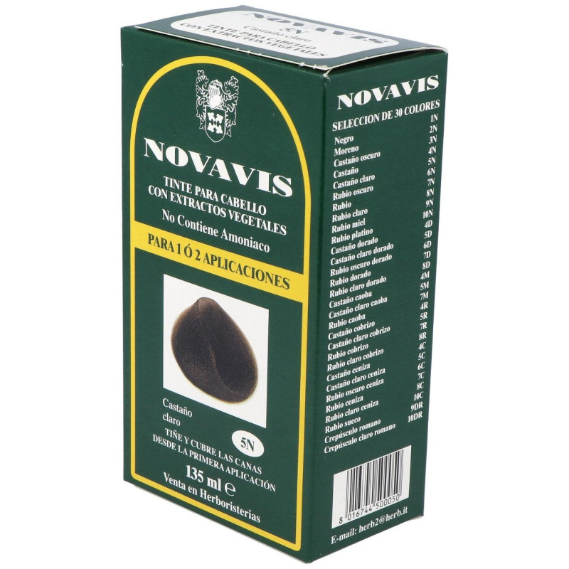 Tinte Novavis 5N Castaño Claro 120Ml