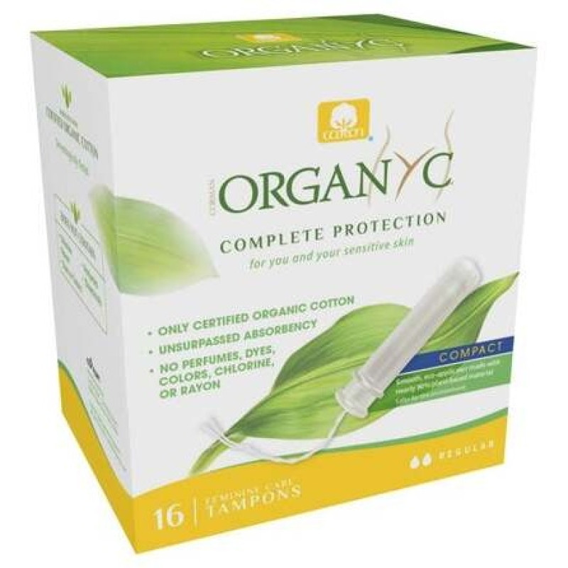 Tampones Regular con Aplicador Compact 16ud - Organyc