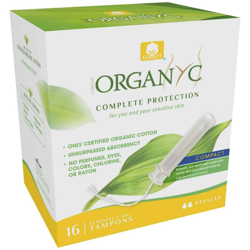 Tampones Regular con Aplicador Compact 16ud - Organyc