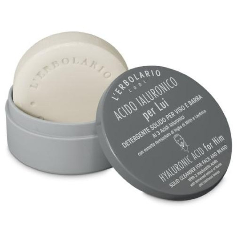 L'erbolario Ácido Hialurónico Hombre Limpiador Sólido Facial 60g - Lerbolario