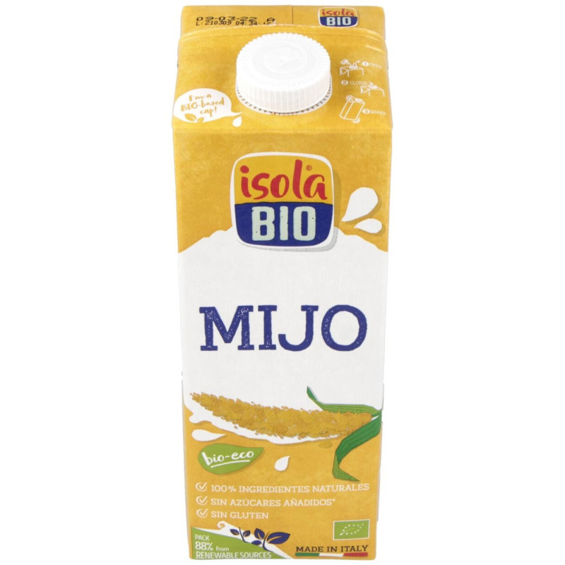 Bebida Vegetal de Mijo 1lt 6uds - Isola