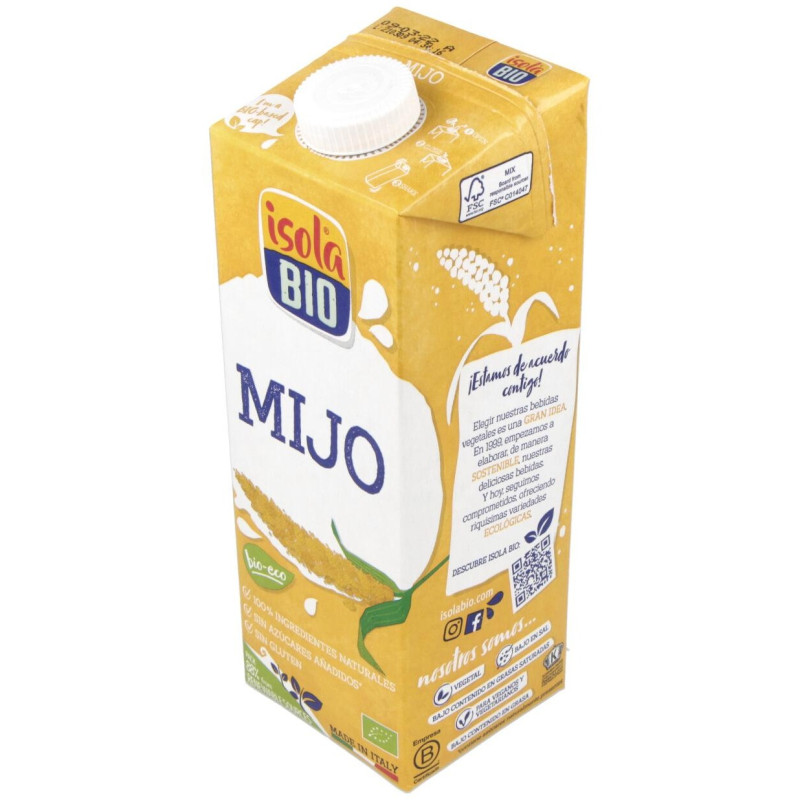 Bebida Vegetal de Mijo 1lt 6uds - Isola