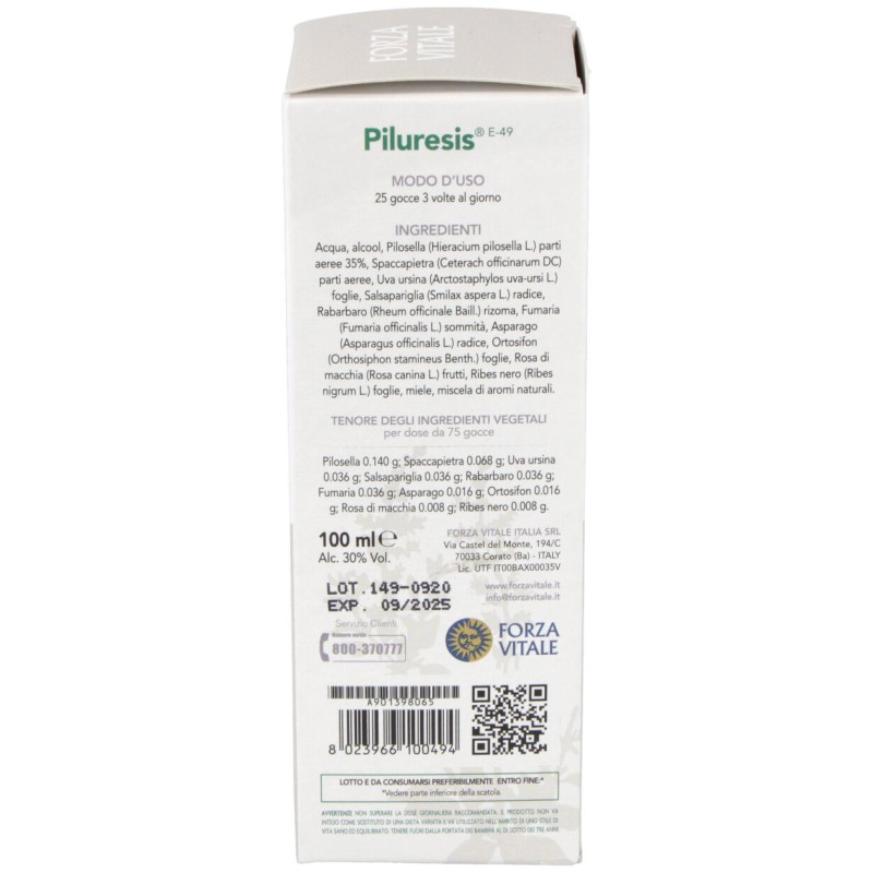 Piluresis Pilosella Composta Extracto 100ml - Forza Vitale