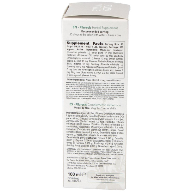 Piluresis Pilosella Composta Extracto 100ml - Forza Vitale
