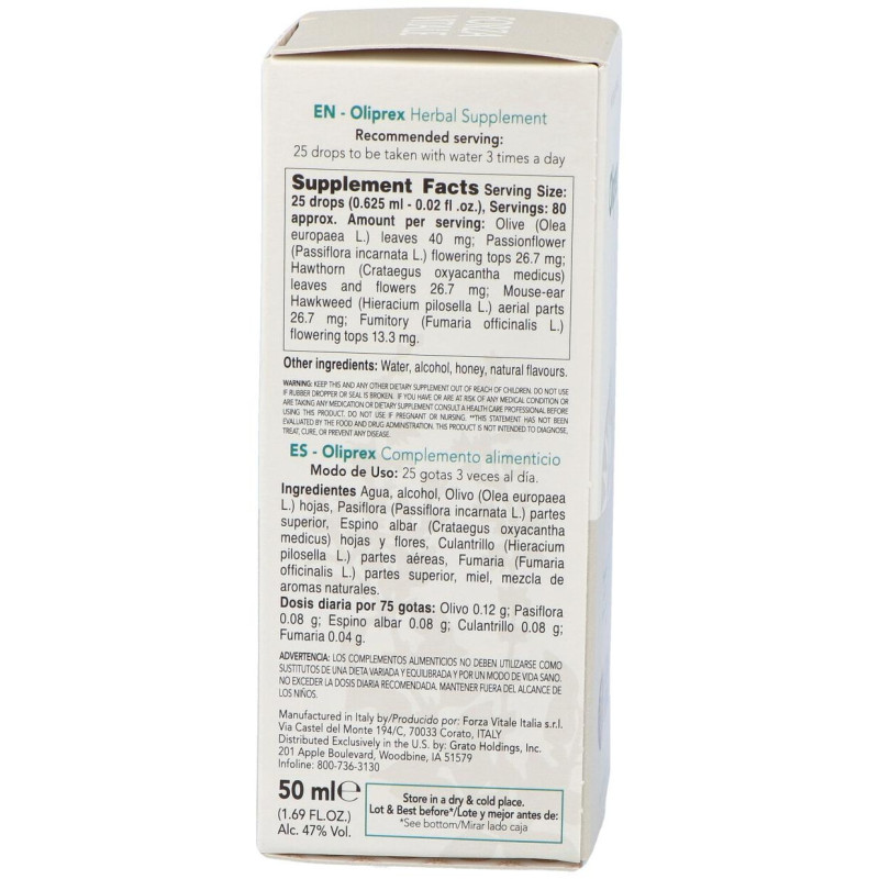 Oliprex (olivo Composto) Extracto 50ml - Forza Vitale