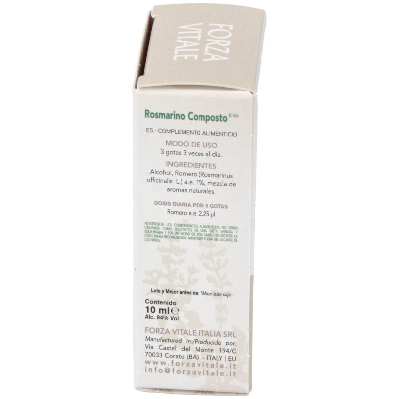 Rosmarino Composto (plomo) Metal Espagirico 10ml - Forza Vitale
