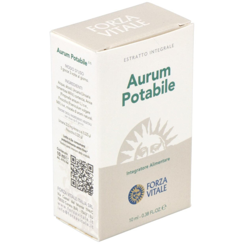 Aurum Potable (oro) Metal Espagirico 10ml - Forza Vitale
