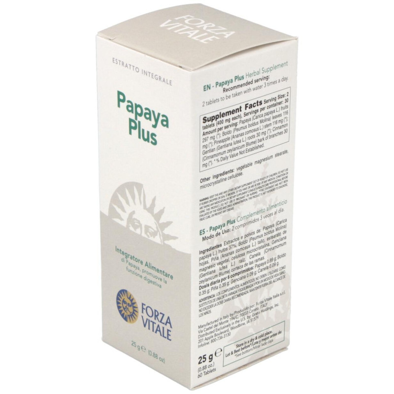 Papaya Plus 25gr.comprimidos - Forza Vitale
