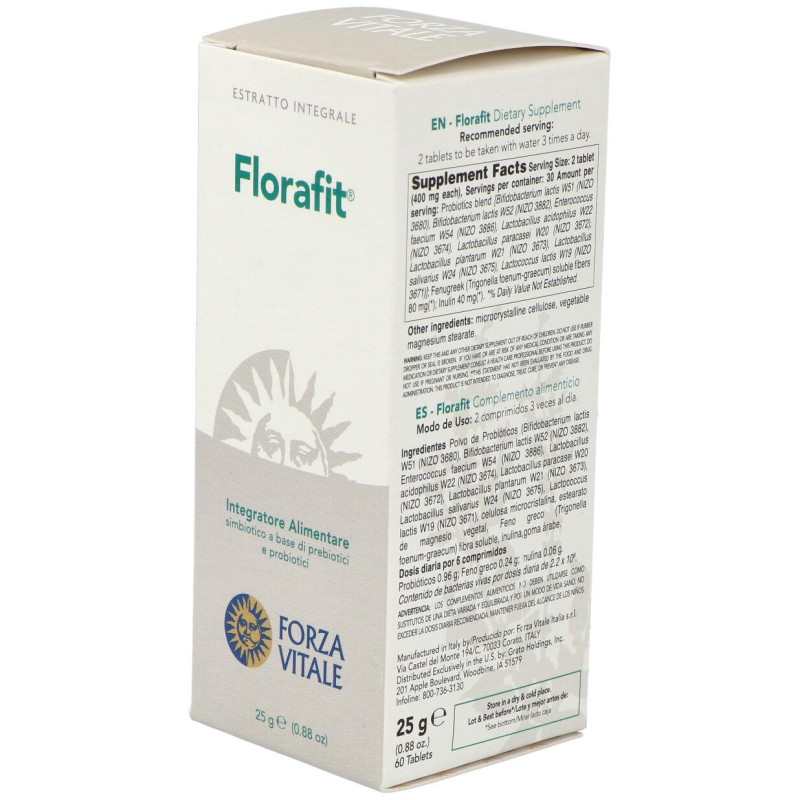 Florafit Probiotico 25gr.comprimidos - Forza Vitale