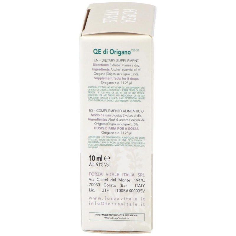 Quinta Esencia Oregano (origano)10ml - Forza Vitale