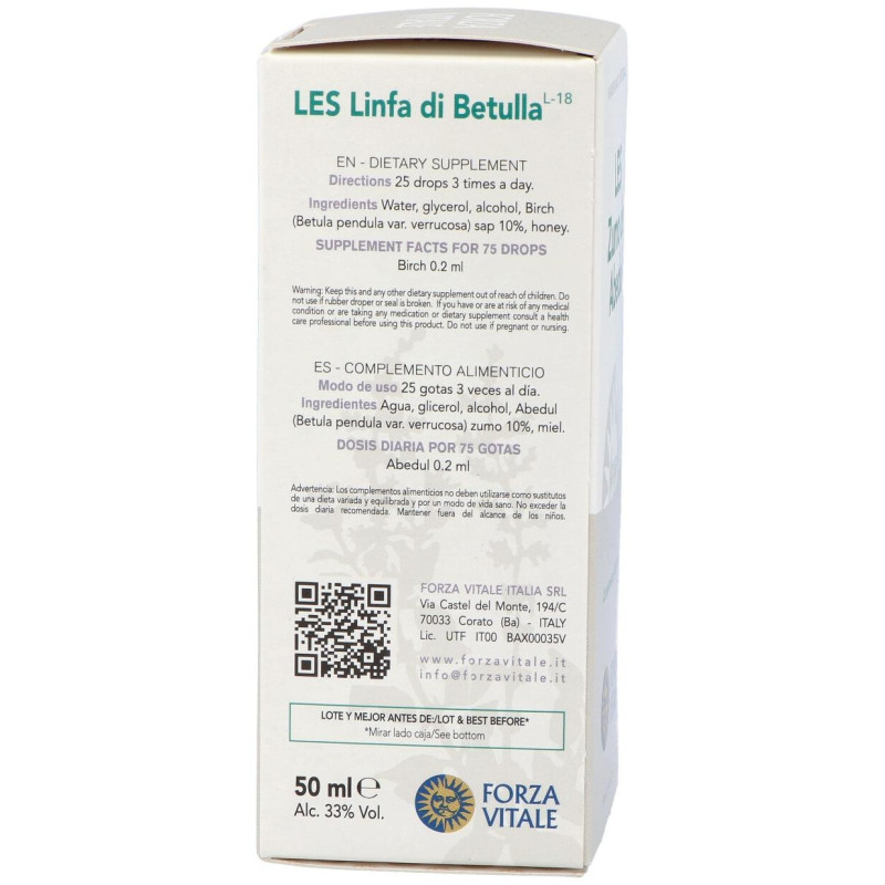 Les Linfa Di Betulla Linfa De Abedul 50Ml.