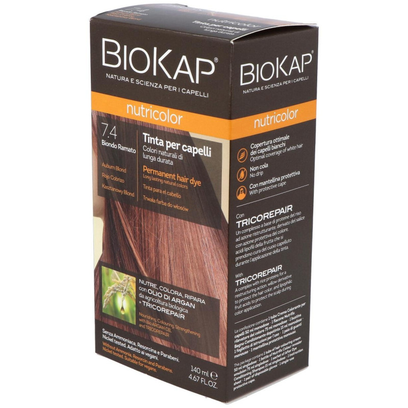 Tinte Auburn Blond Dye 140Ml. Rojo Cobrizo ·7.4