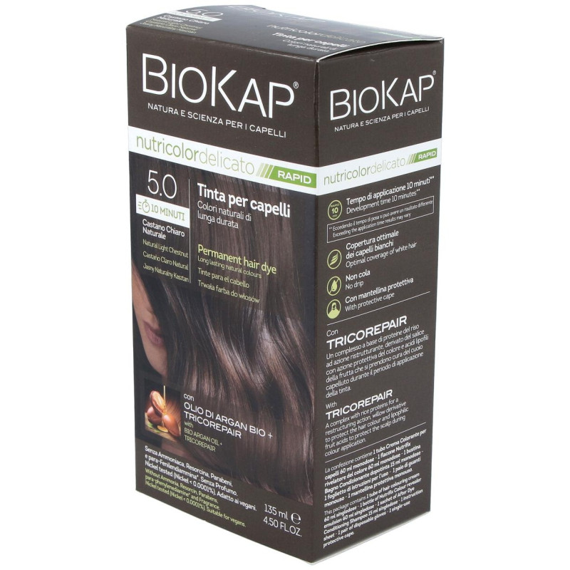 Biokap Rapid Tinte Nro 5.0 Castaño Claro Natural 140Ml