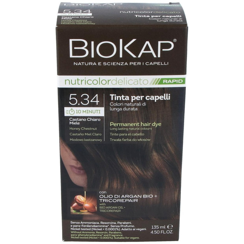 Biokap Rapid Castaño Miel Claro 5.34 Tubo 140Ml.