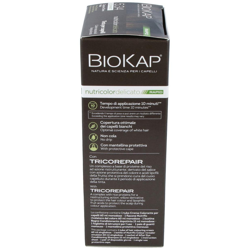 Biokap Rapid Castaño Miel Claro 5.34 Tubo 140Ml.