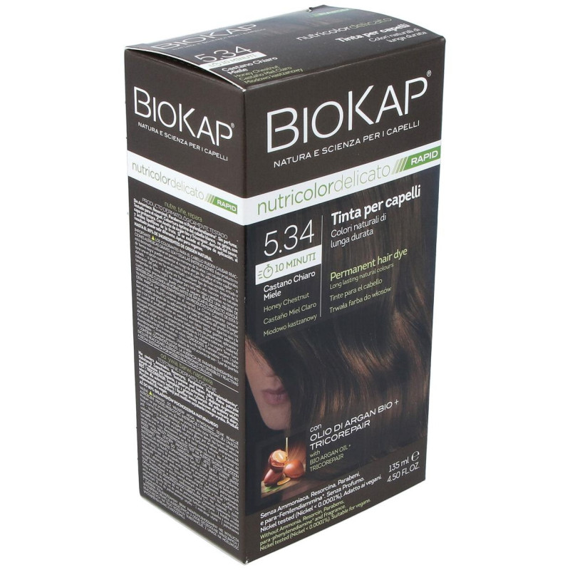 Biokap Rapid Castaño Miel Claro 5.34 Tubo 140Ml.