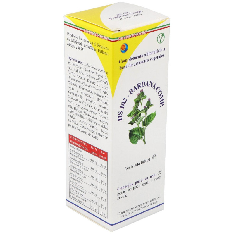 Hs 102 Bardana Comp. Gotas 100ml S/al - Herboplanet