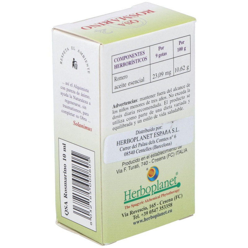 Herboplanet Qsa Rosmarino Romero Gotas 10Ml