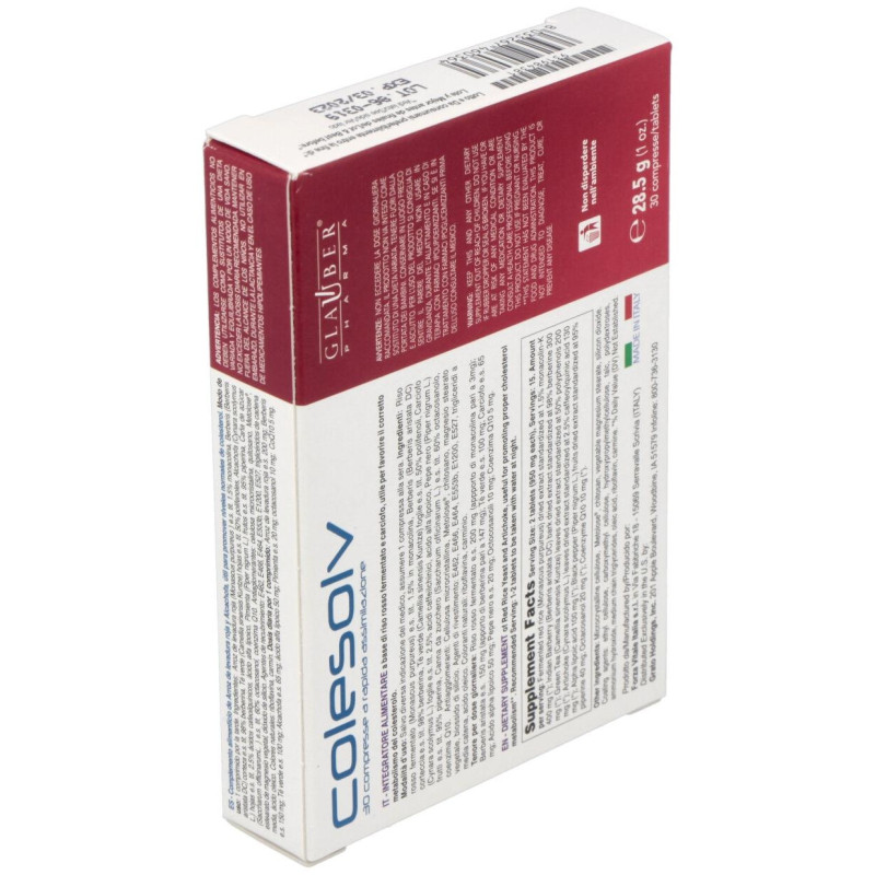 Colesolv 30comp - Glauber Pharma
