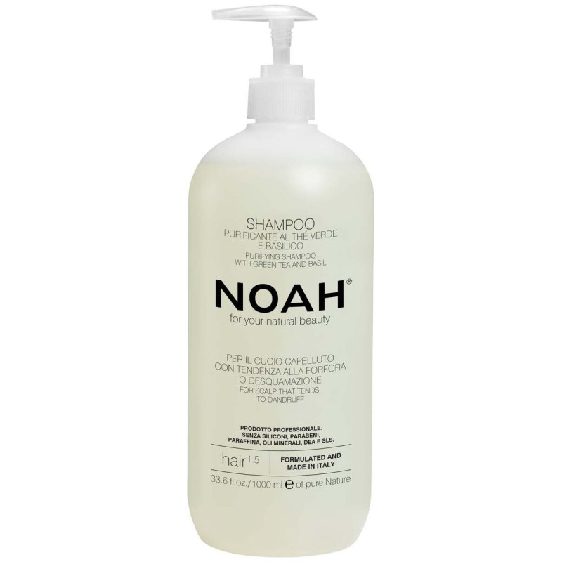 Champú Purificante con Té Verde y Albahaca Hair 1.5 1000ml - Noah