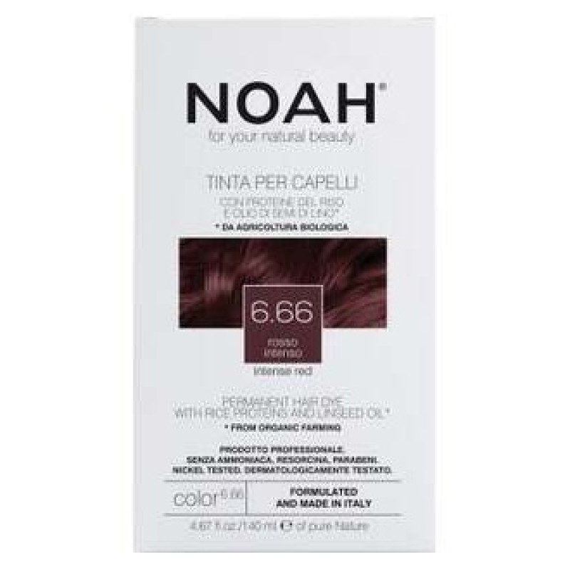 Tinte Capilar Castaño Rojizo Oscuro 6.66 140ml - Noah