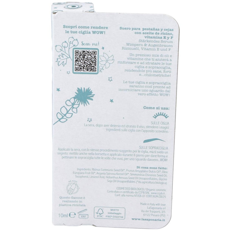 La Saponaria Serum Wow Fortalecedor Pestañas Y Cejas 10Ml