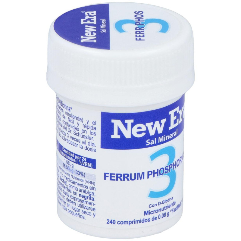 Schüssler Nr.3 Ferrum Phosphoricum 240comp - New Era