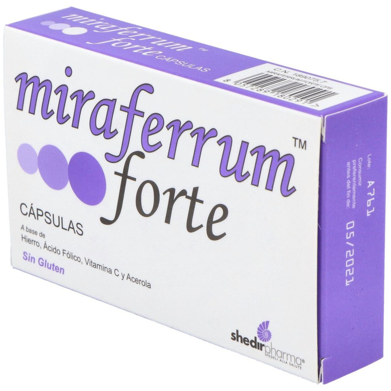 Miraferrum Forte Complemento Alimenticio 30 Cápsulas - Shedir