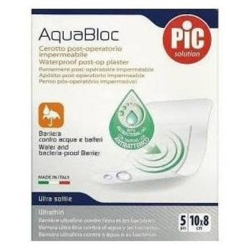 Pic Aquabloc Post Op Antibacteriano  Aposito Esteril 10 X 8 Cm 5