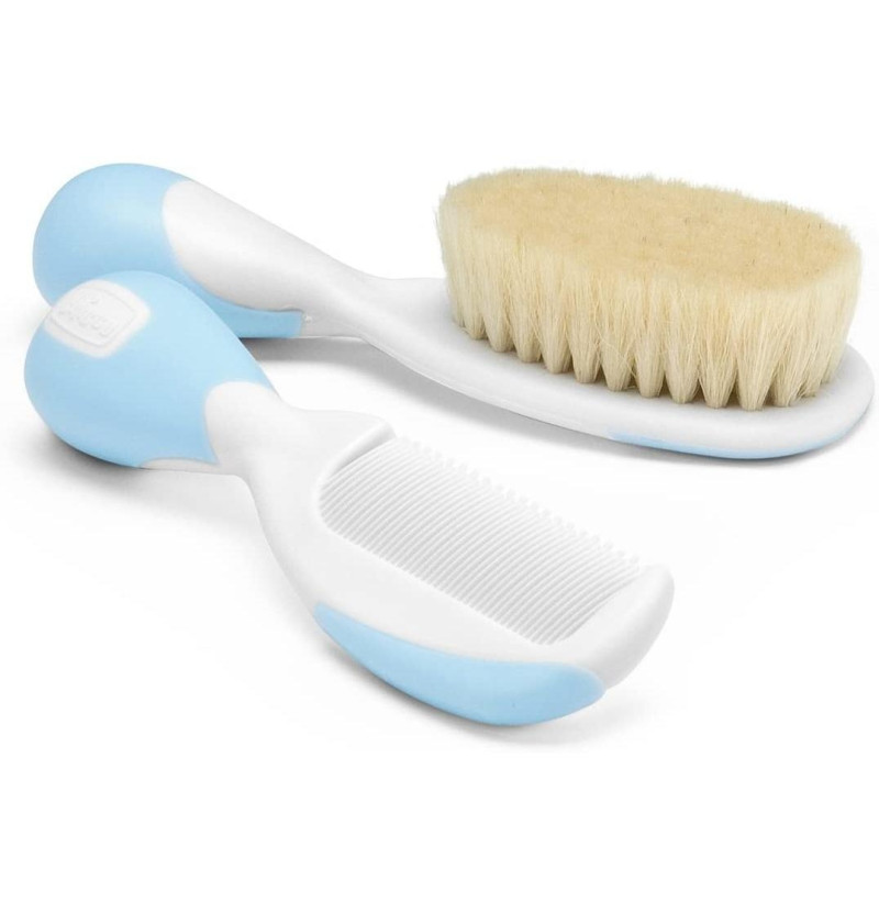 Cepillo y Peine Infantil - Chicco Pelo Natural (azul) - Chicco Española - Infantil