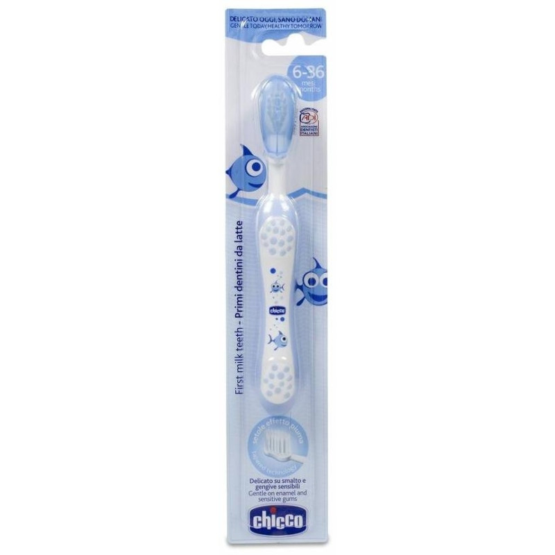 Cepillo de Dientes de Cerdas Suaves 6m+ Azul, 1 Ud - Chicco