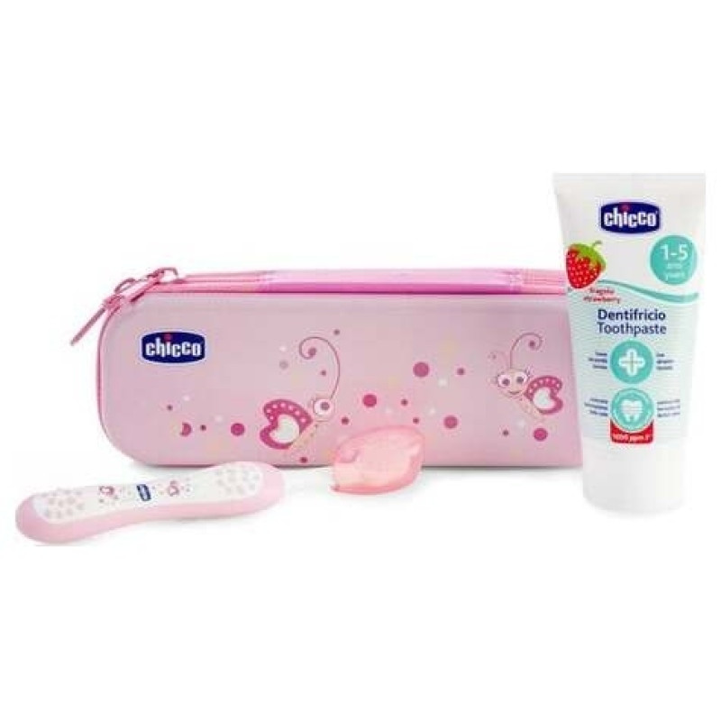 Chic Set Cuidado Oral Fluor 6 - 36m Rosa - Chicco