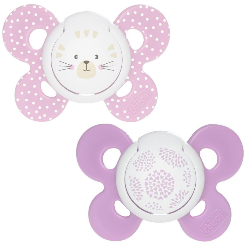 Chicco Physio Comfort Chupete De Silicona De 6-16 Meses Tonos Rosas, 2 Unidades