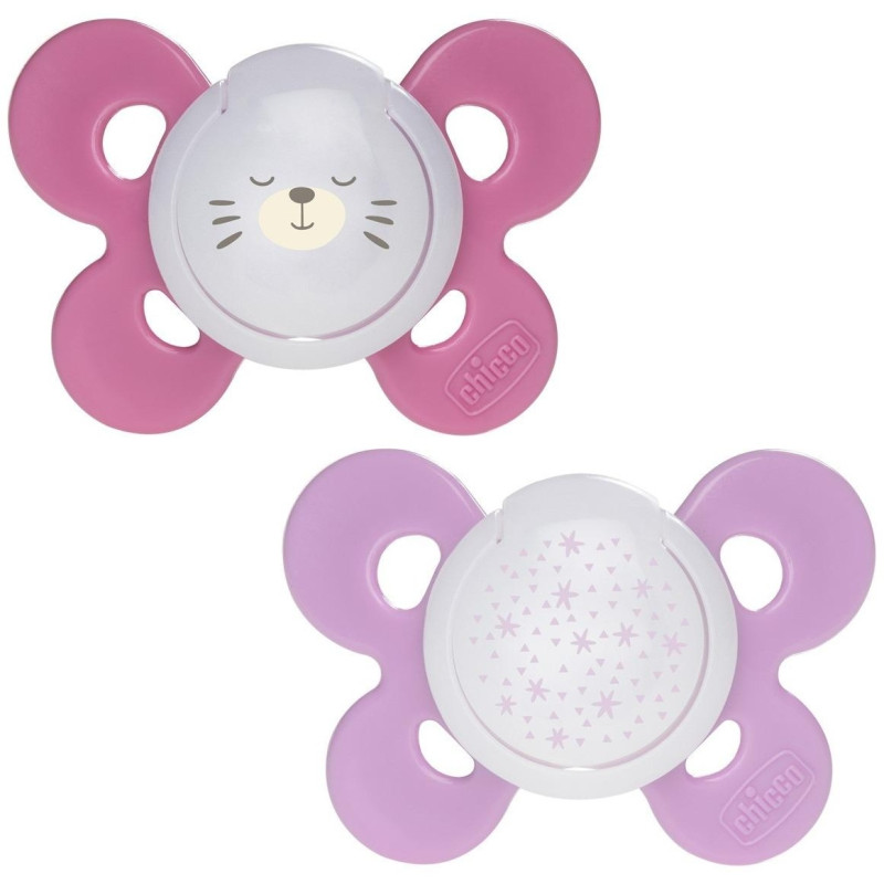 Chicco Physio Comfort Chupete De Silicona De 16-36 Meses Tonos Rosas, 2 Unidades