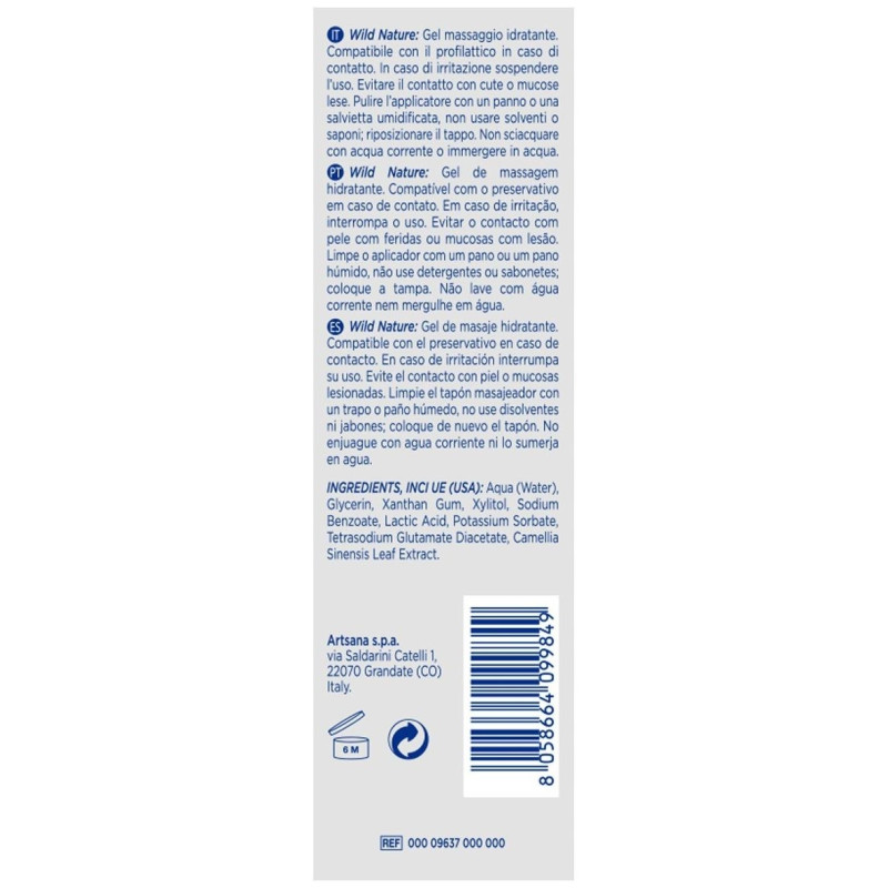 Gel de Masaje 3 en 1 Wild Nature, 200 ml - Control