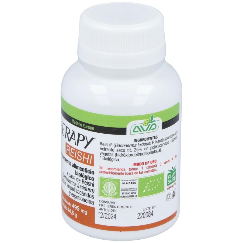 Micoteraphy Reishi 495 mg 90 Cápsulas Avd - Avd Reform