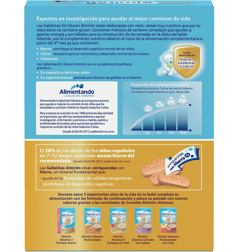 Almiron Galletitas Advance Pack sin Gluten (1 Envase 250 g) - Danonenutricia
