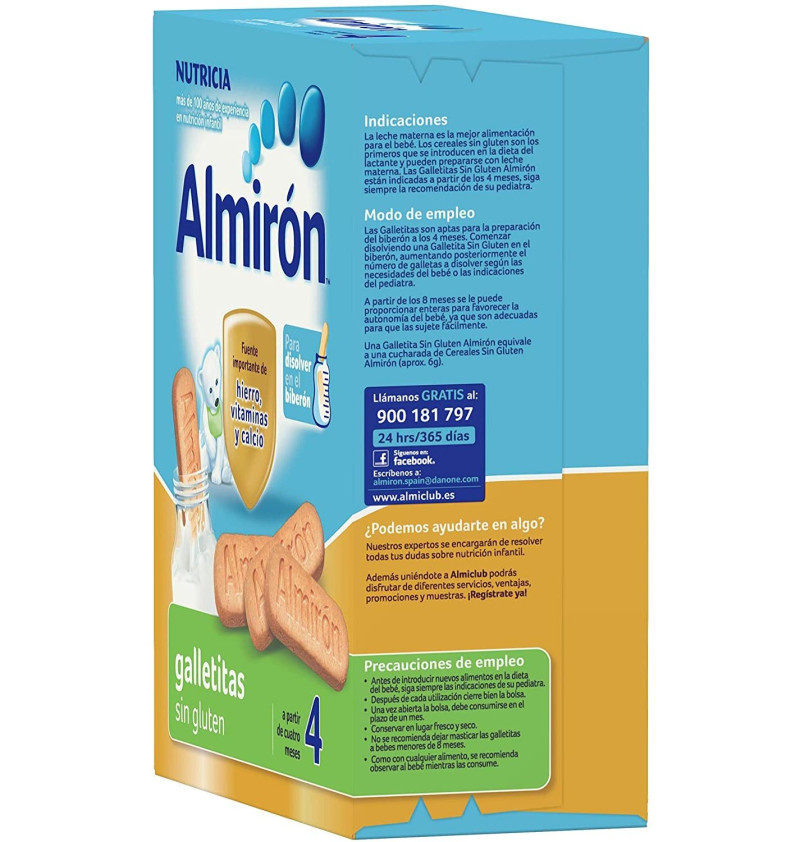 Almiron Galletitas Advance Pack sin Gluten (1 Envase 250 g) - Danonenutricia