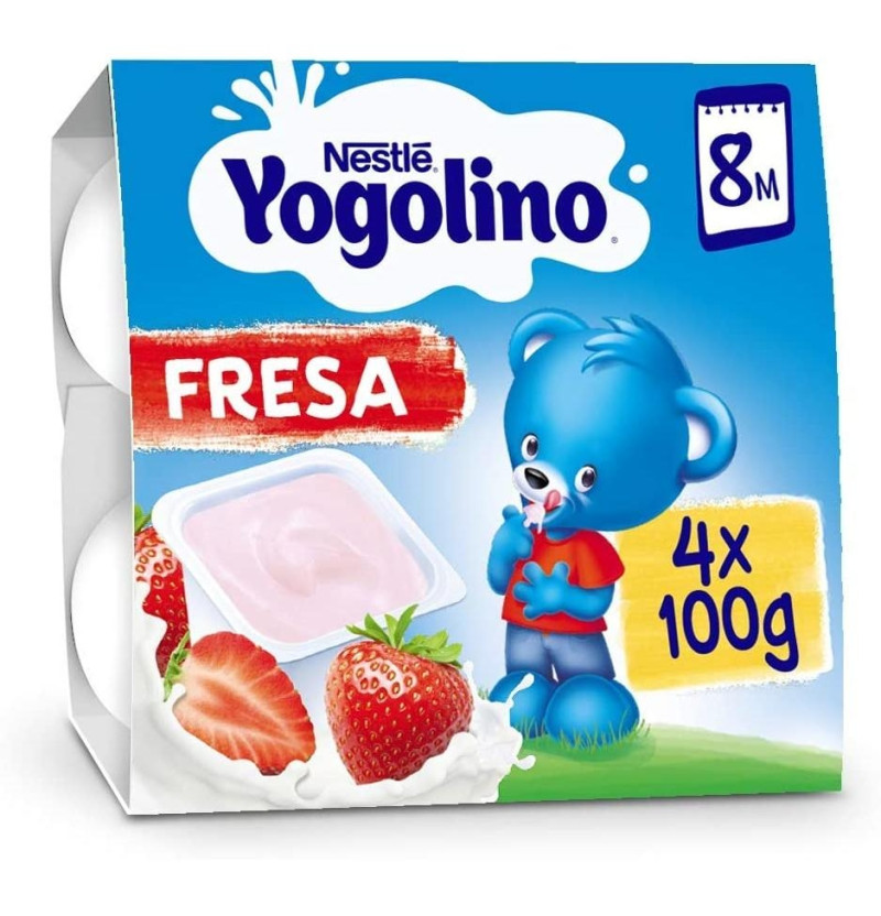 Nestle Yogolino (4 Envases 100 g Sabor Fresa) - Nestlé