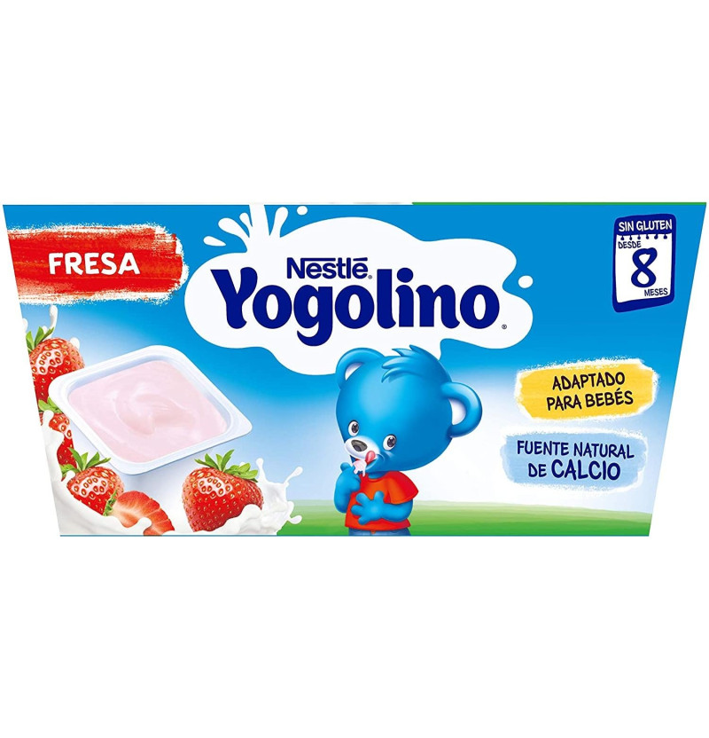 Nestle Yogolino (4 Envases 100 g Sabor Fresa) - Nestlé