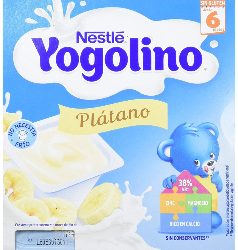 Nestle Yogolino (4 Envases 100 g Sabor Platano) - Nestlé