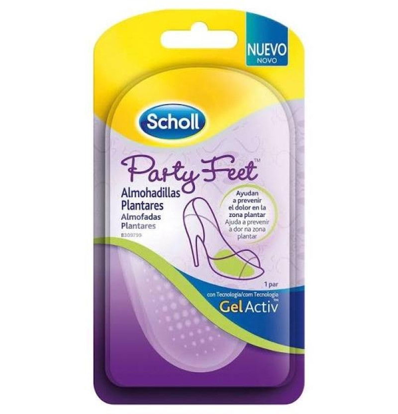 Scholl Party Feet Apoyo Almohadilla Plantar - con Tecnologia Gelactiv (1 Par) - Reckitt Benckiser