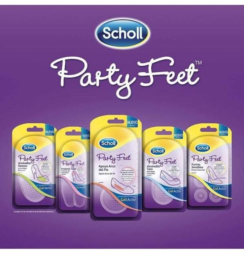 Scholl Party Feet Apoyo Almohadilla Plantar - con Tecnologia Gelactiv (1 Par) - Reckitt Benckiser