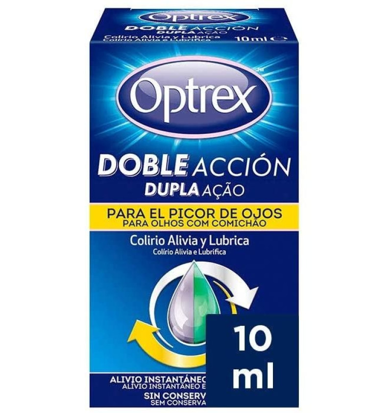 Optrex Colirio Doble Acción para Picor de Ojos (10 ml) - Reckitt Benckiser