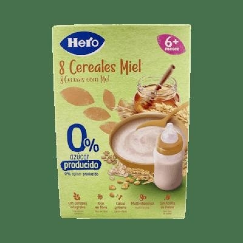 Hero Baby 8 Cereales Papilla de Miel 340g - Otras Marcas
