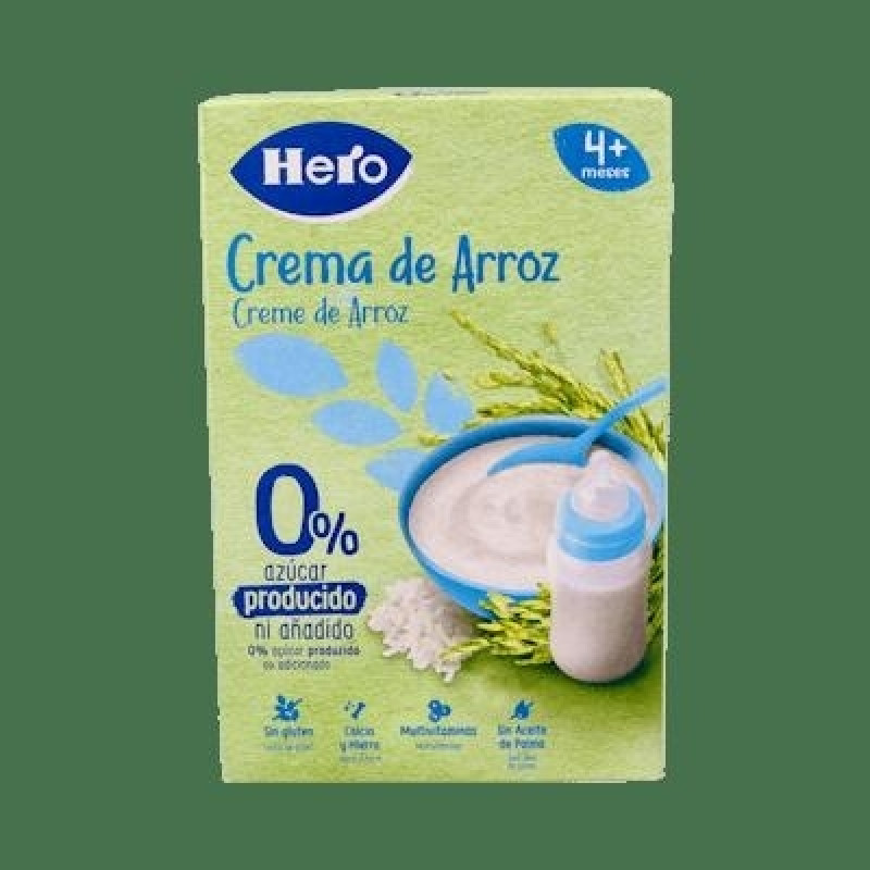 Hero Crema de Arroz sin Gluten Bio 220g - Otras Marcas