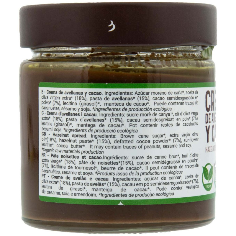 Crema Cacau y Avellanes con Aceite de Oliva 200g - Torras